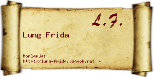 Lung Frida névjegykártya
